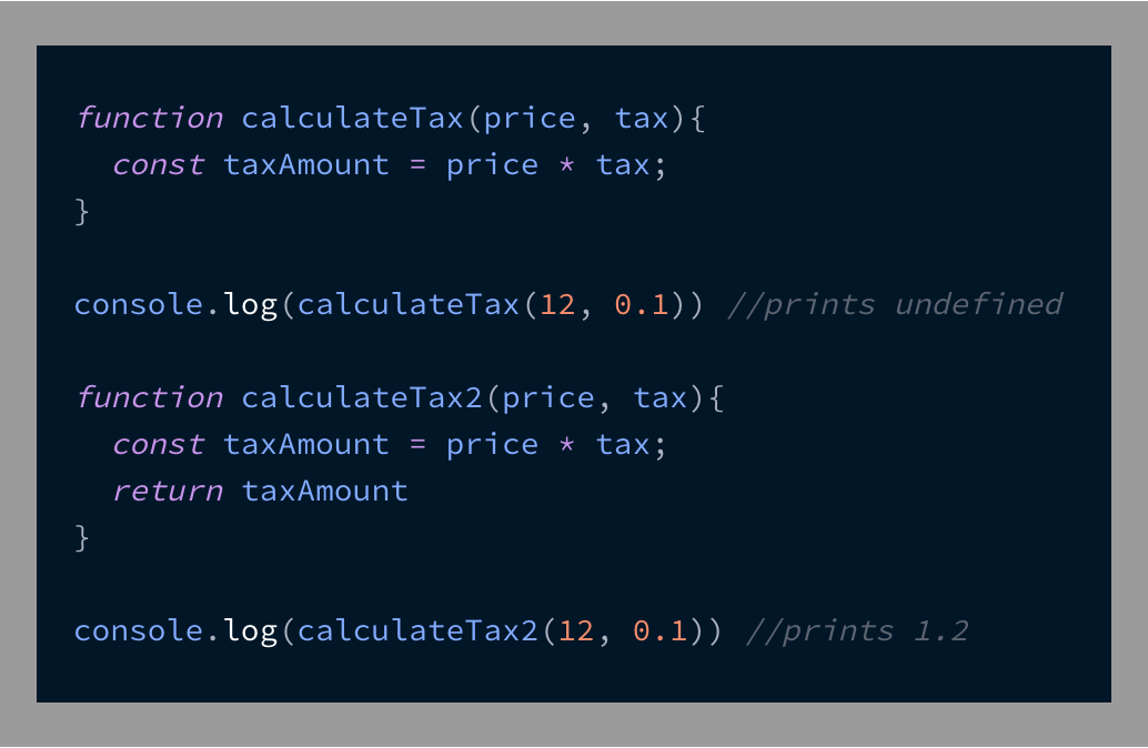 comments code
                    snippet